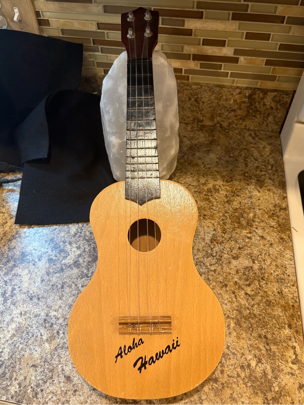 Natural Wood Ukulele Aloha Hawaii